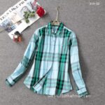 Luxury Shirt Burberry Woman Cotton check shirts G1903