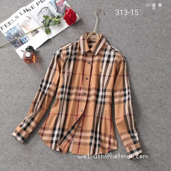 Luxury Shirt Burberry Woman Cotton check shirts G1901