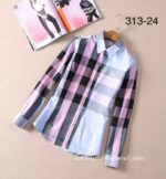 Luxury Shirt Burberry Woman Cotton check shirts G1912
