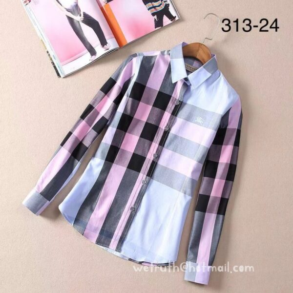 Luxury Shirt Burberry Woman Cotton check shirts G1912